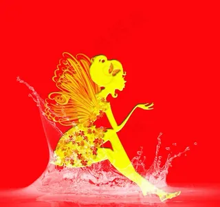 水中仙女 水素材图片