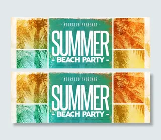 Summer国外复古创意海报素材下载