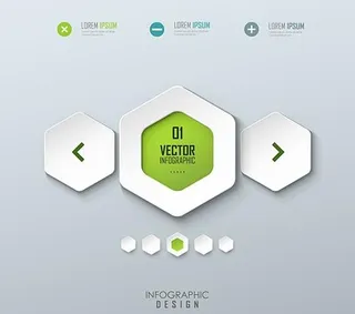 立体导航标签矢量二