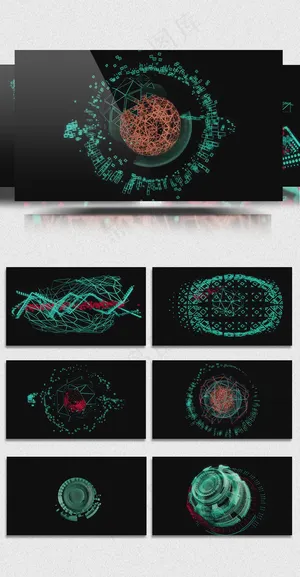 科技信息全息投影动态背景