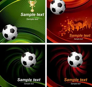 动感线条足球矢量图