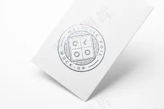 金属箔logo标识VI模型