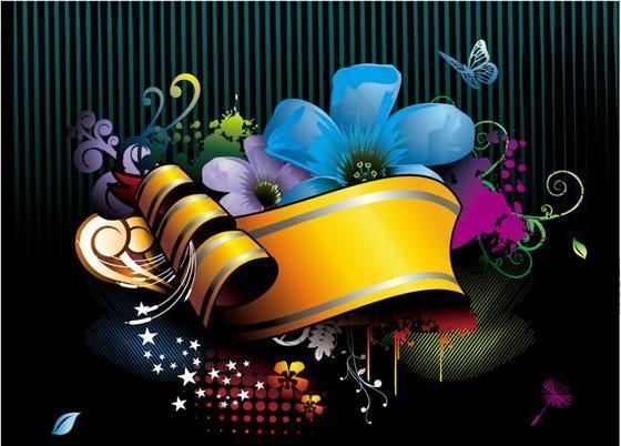 矢量潮流元素 banner 丝带 ...