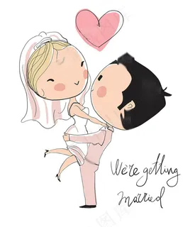 浪漫时尚可爱卡通新人漫画