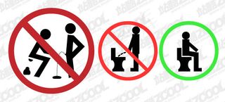 厕所禁止标志矢量素材