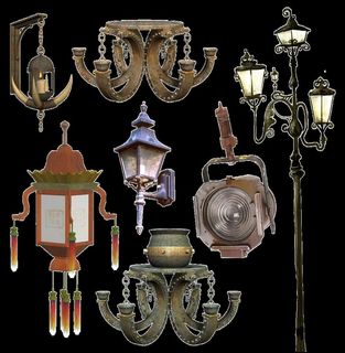 古典灯具PSD素材