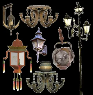 古典灯具PSD素材