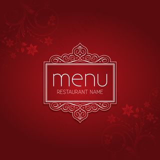 红色优雅餐厅菜单