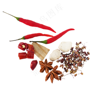彩色炒菜调料,免抠元素