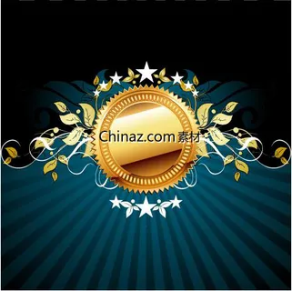 金色花纹齿轮矢量素材