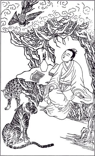 中国风古人物生活线稿插画144