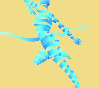 创意丝带抽象人物造型图片