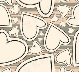 米黄色爱心背景图片