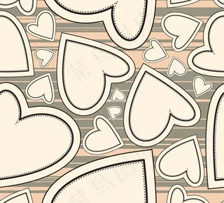 米黄色爱心背景图片