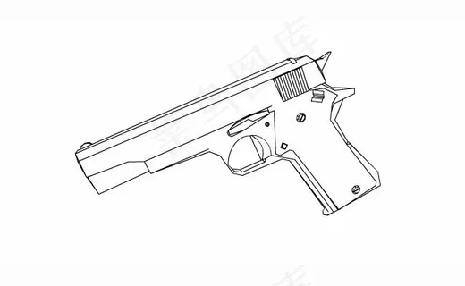 手枪360度旋转flash矢量动画