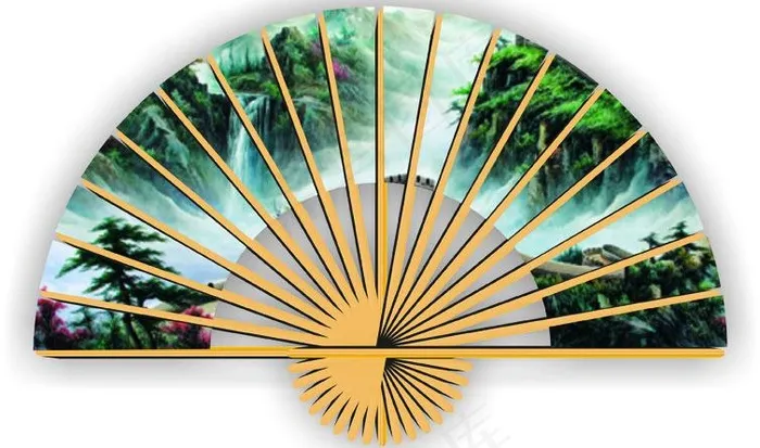 扇子设计图片cdr矢量模版下载