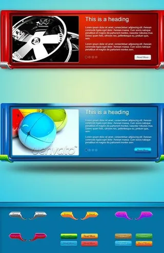 实用网页设计板块PSD素材