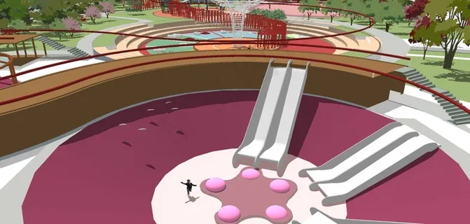 插画风 儿童公园景观设计