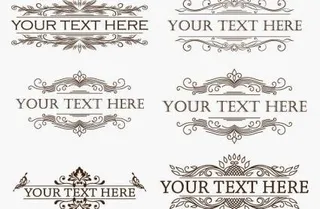 复古的菜单设计元素矢量集