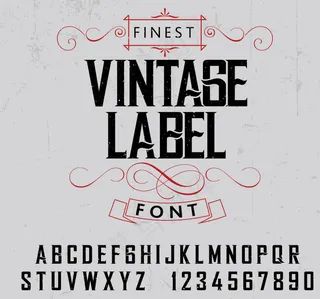 复古字母与数字