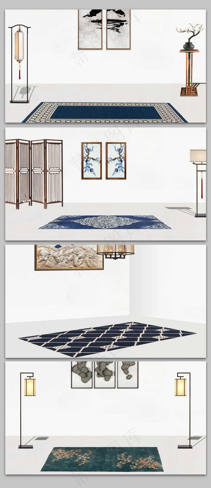 新中式古典古代室内中国风背景