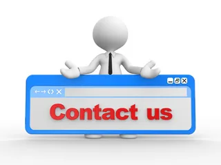 3D小人蓝色展板高清图片