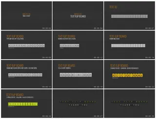 模拟机场里的文字牌翻转动画AE源文...