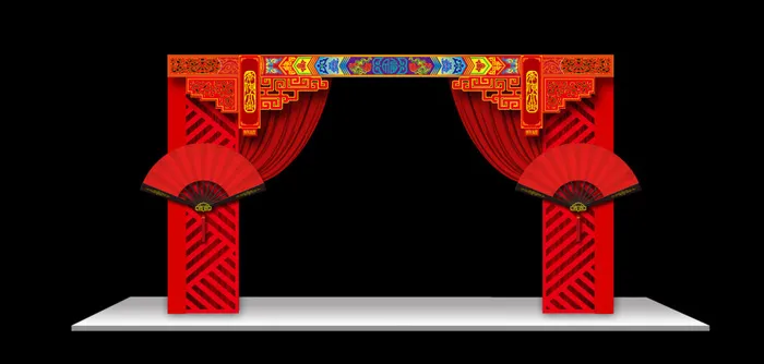 新中式婚礼门头(1732X827(DPI:70))psd模版下载