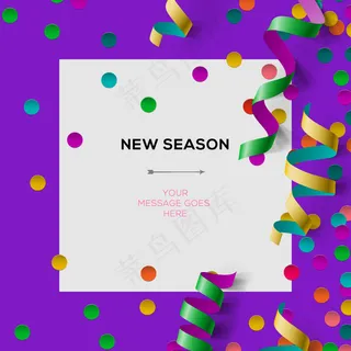 彩色碎纸片装饰背景矢量素材