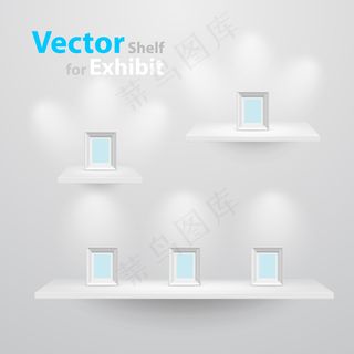 展示层架展框设计矢量素材