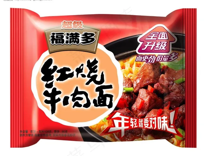 超福单包立体图-红烧牛肉面(背景不...psd模版下载