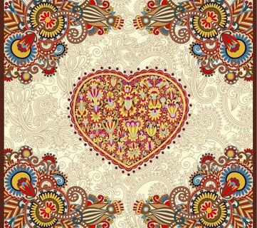 情人节古典花纹图片