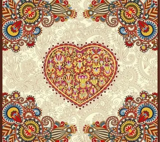 情人节古典花纹图片