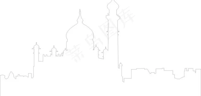 泰姬陵轮廓图图片