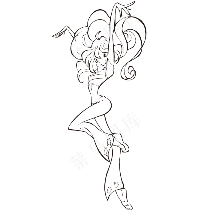 印花矢量图 卡通形象 人物 女孩 ...