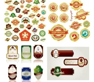 一些实用的label矢量素材