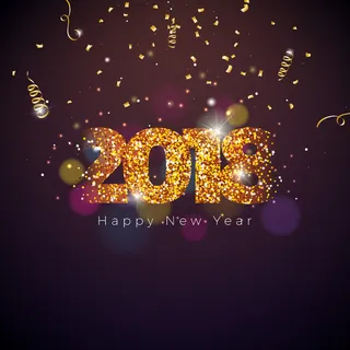 2018新年圣诞双节庆祝矢量背景