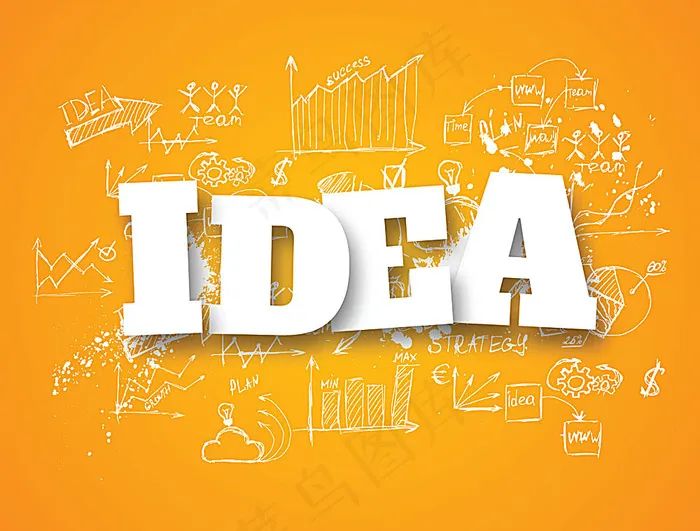 手绘信息图表eps,ai矢量模版下载