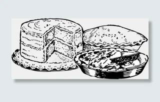 馅饼和蛋糕的剪辑艺术