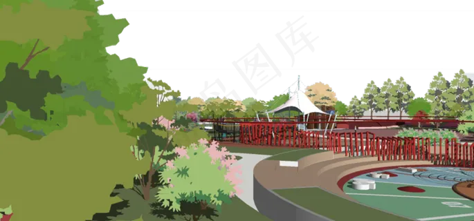 插画风 儿童公园景观设计