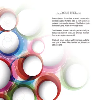 动感彩色圆环背景矢量素材