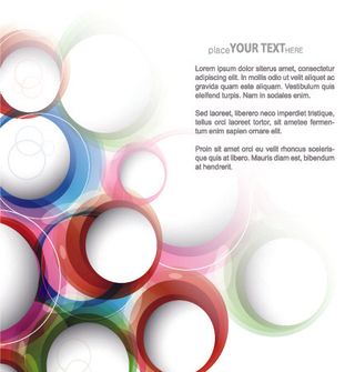 动感彩色圆环背景矢量素材