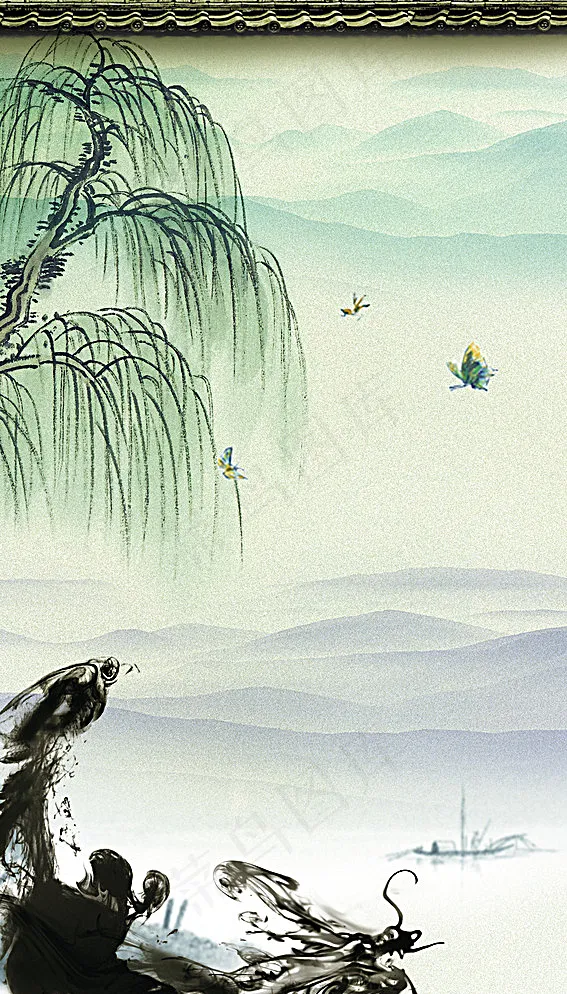 中国风海报图片(1984X3402(DPI:72))psd模版下载