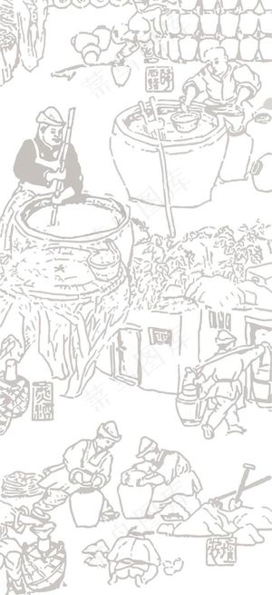 中国历史文化酿酒图CDR文件下载图