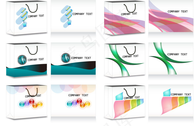 矢量图漂亮的花纹袋