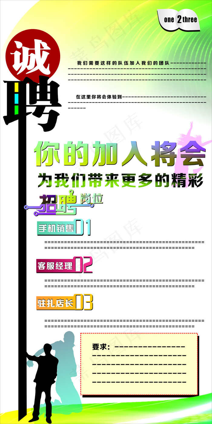 招聘海报cdr矢量模版下载
