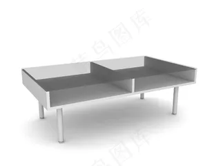 室内玻璃茶几家具模型