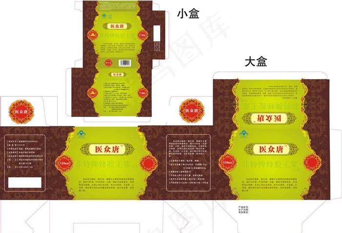 药品包装图片cdr矢量模版下载