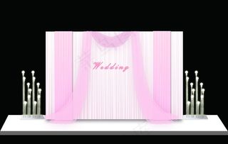 粉色纱幔签到区丶安的设计