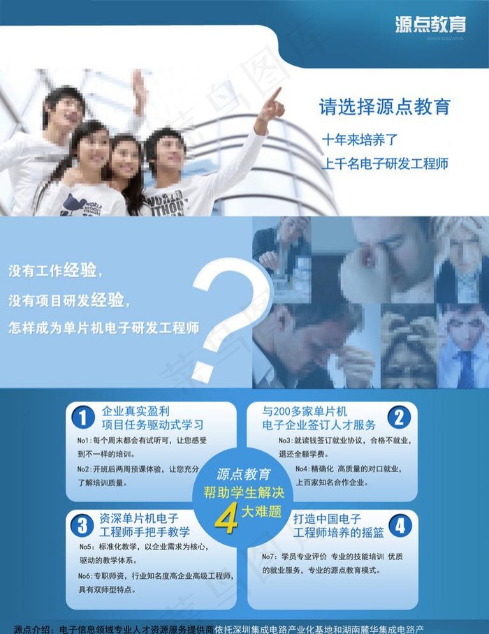 教育培训宣传单psd模版下载